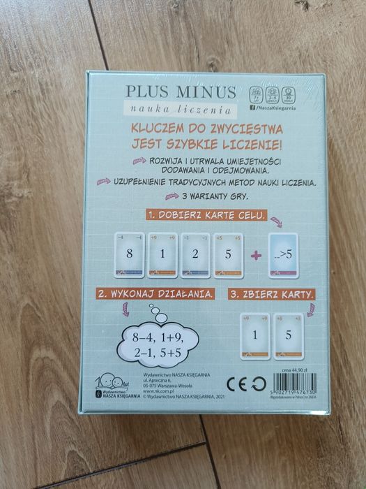 Gra karciana nowa PLUS I MINUS nauka liczenia