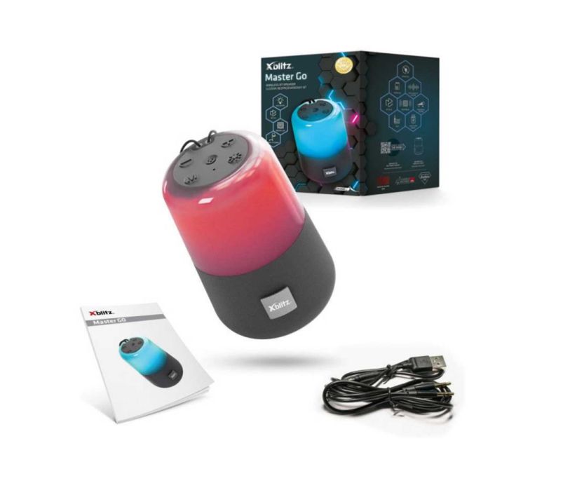 Głośnik Bluetooth RGB Świeci Kolorowo Xblitz Master Go USB Karta SD Radio Nowy