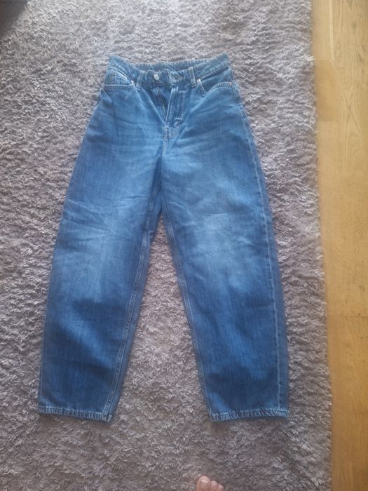 Jeansy barrel leg H&M  34