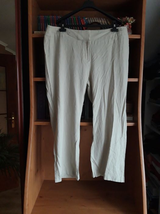 Spodnie z szerokimi nogawkami len wiskoza rozmiar 48/50/52 4XL  M&S