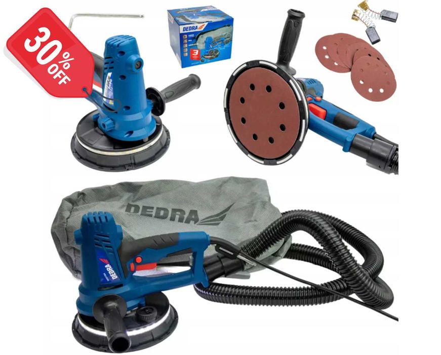 SZLIFIERKA Do Gipsu Z Workiem Na Pył Do Gładzi Tynku (WYPRZEDAŻ -30%)