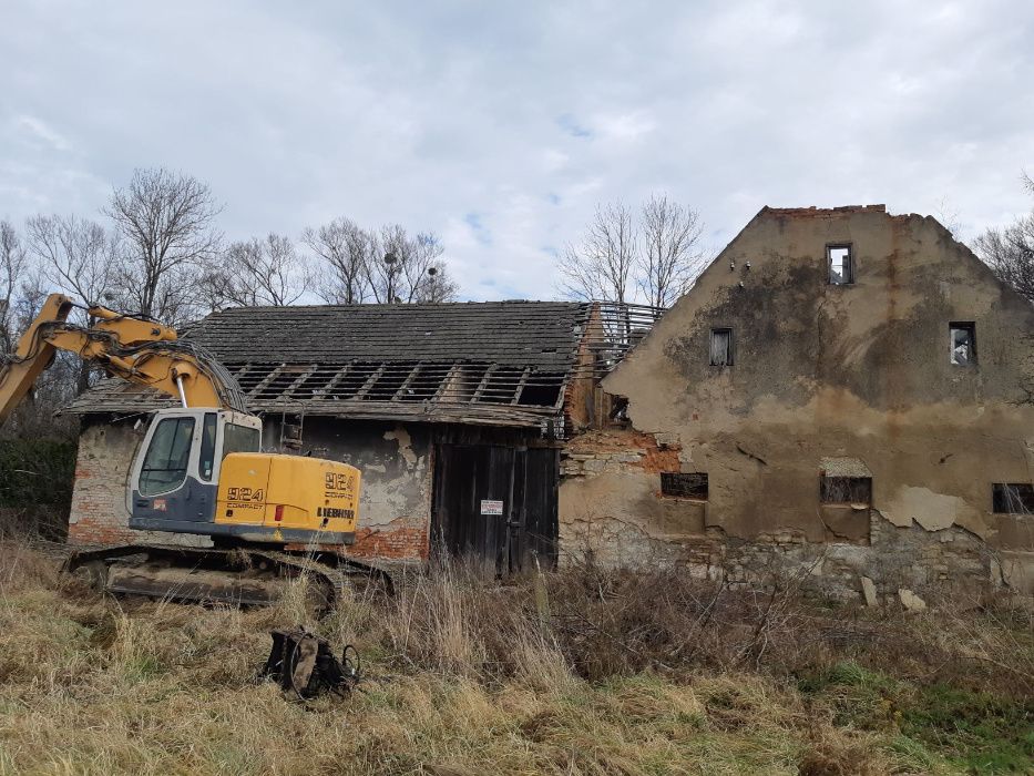 rozbiorki i wyburzeniowe, kruszywa koparka transport