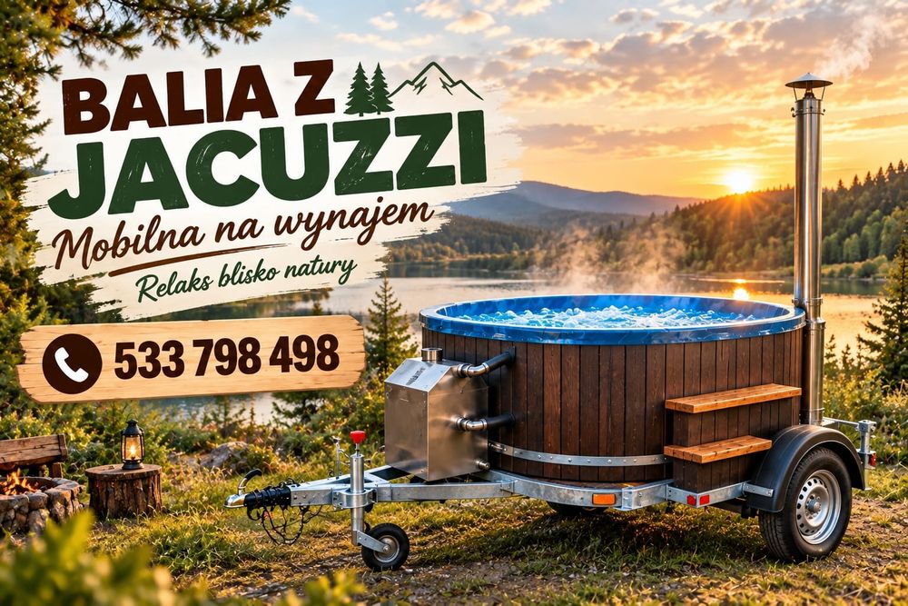 Mobilna balia z jacuzzi na wynajem