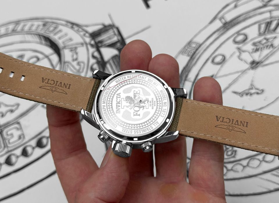 Годинник чоловічий Invicta 1873 Aviator Військовий Military Style 46 мм 100 MT