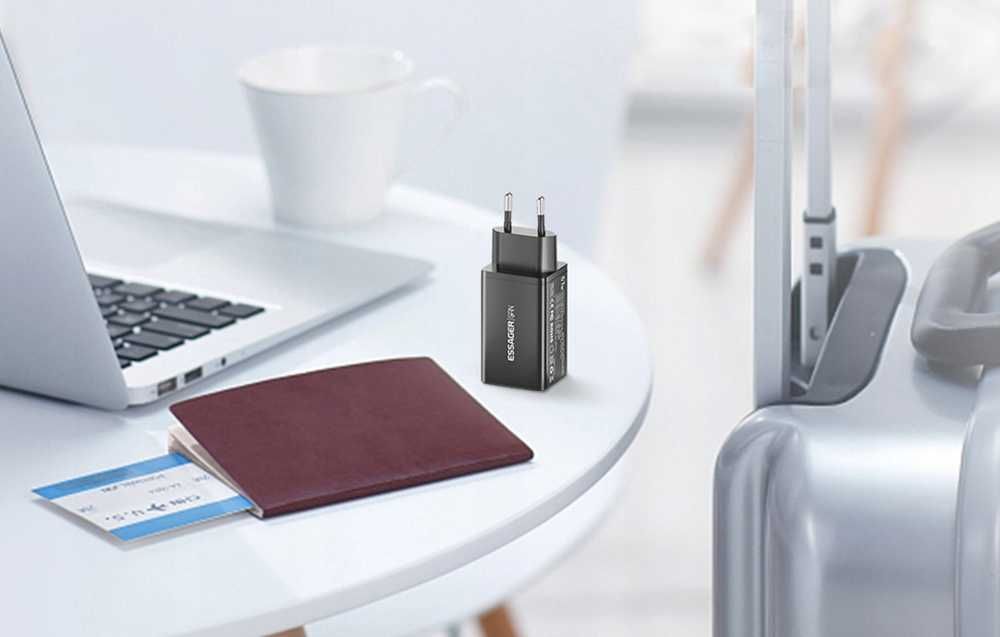 Essager ECTAC-KSB01-Z, GaN, 2xUSB-C, USB-A, 67W