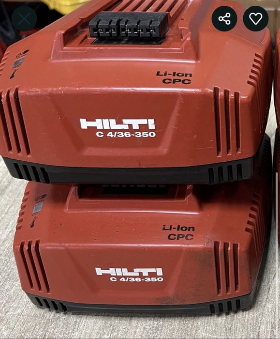 Швидкий зарядний пристрій та акамулятор В22 Hilti С 4/36-350 зарядка