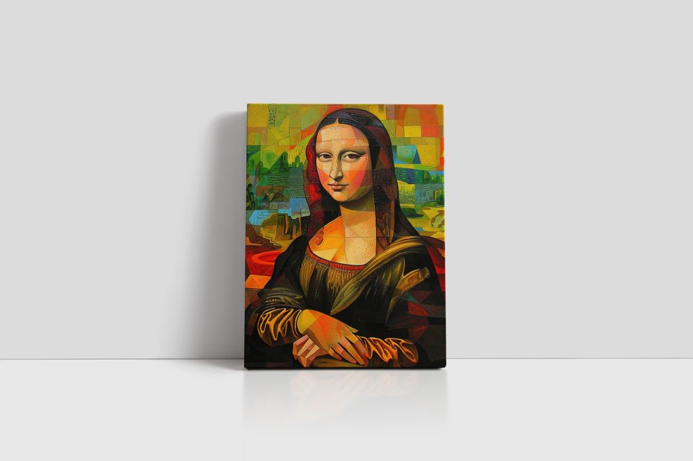 Obraz na płótnie Mona Lisa w Stylu Picassa do domu pokoju salonu 60x80