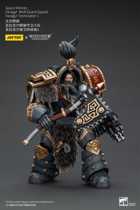 Фігурка warhammer40k JoyToy Space Wolves Varagyr Wolf Guard Varagyr Terminator 1  1/18