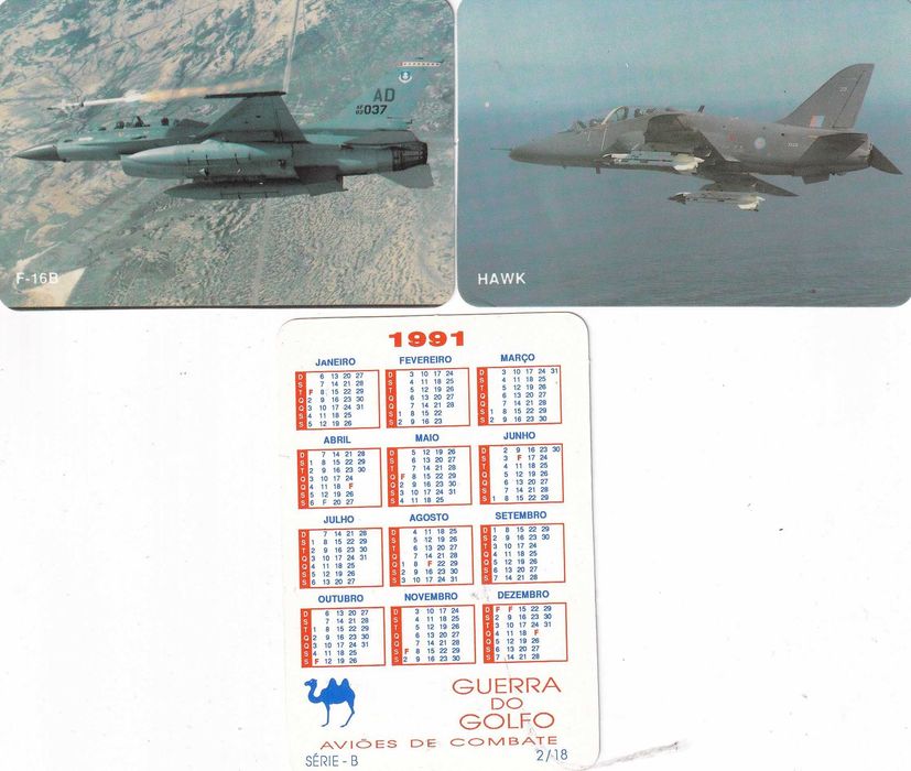Calendários - Aviões (Guerra do Golfo) Vintage