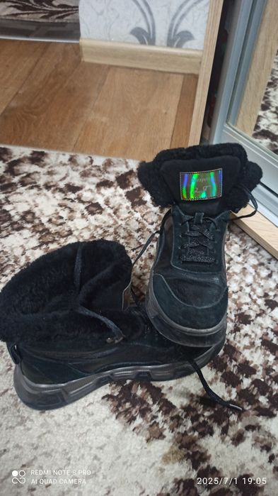 Зимние натуральные ботинки