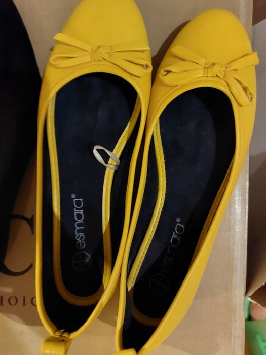 Żółte balerinki rozmiar 37