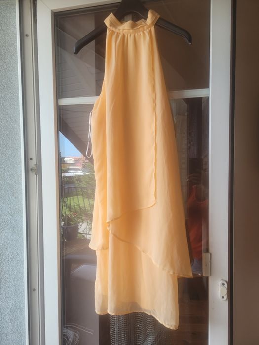 Sukienka szyfonową warstwowa XXL