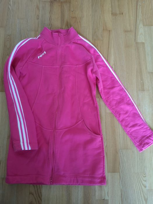 Bluza bawełniana Roxy, ciepła z zamkiem