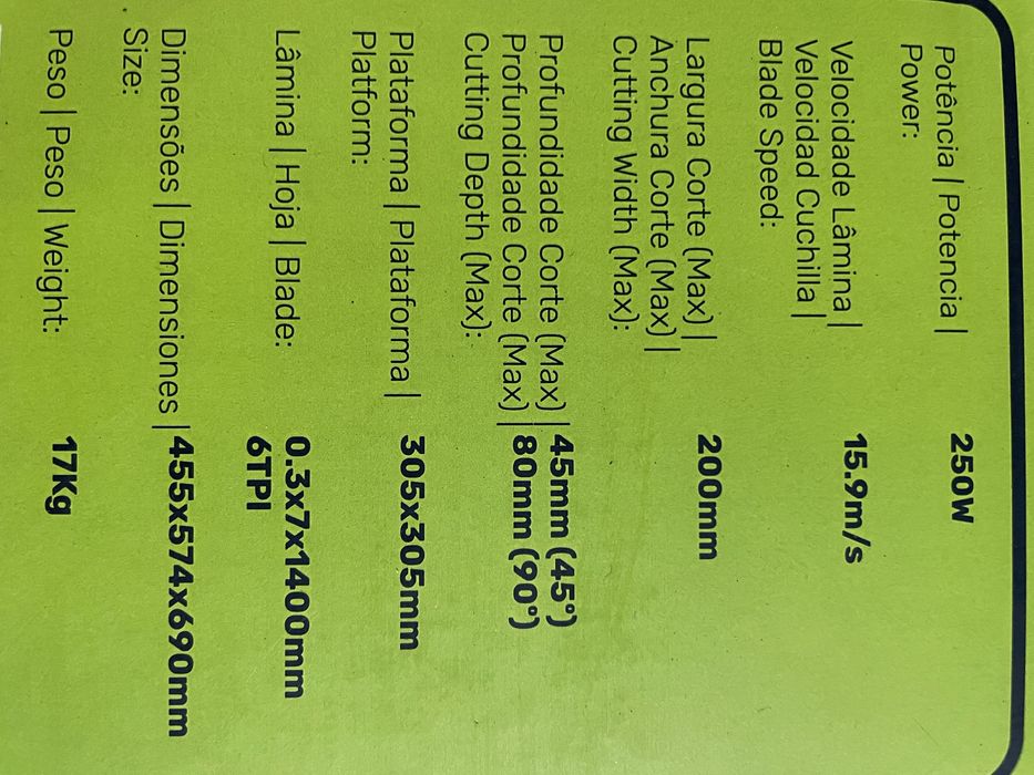 Serra de fita monofásica