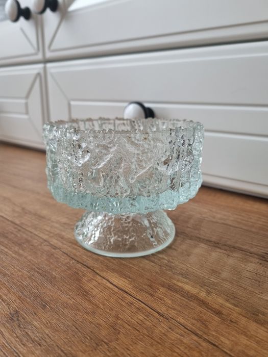 Cukiernica stara. Krysztalowa, szklana cukiernica