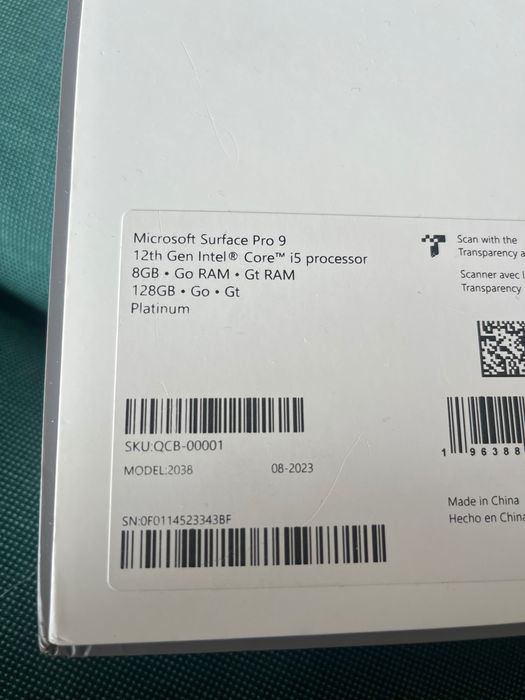 Microsoft Surface Pro 9 платиновий
