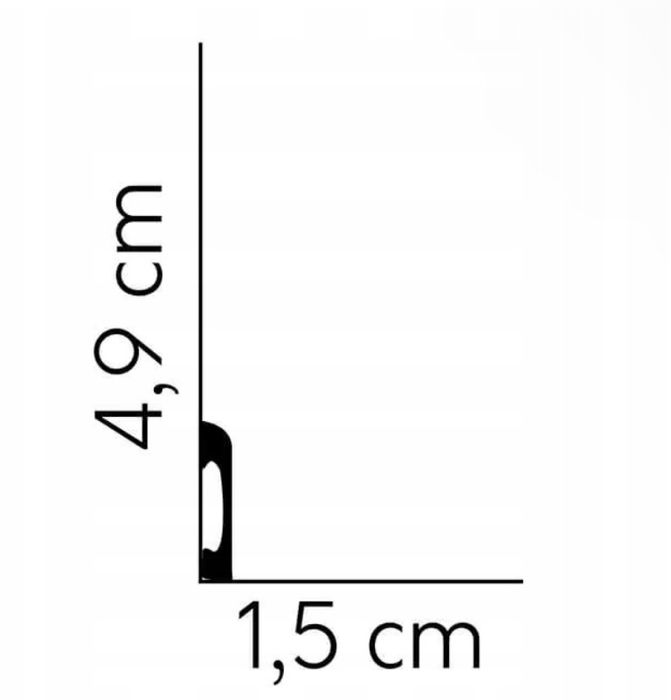 Listwa biala przypodlogowa matowa