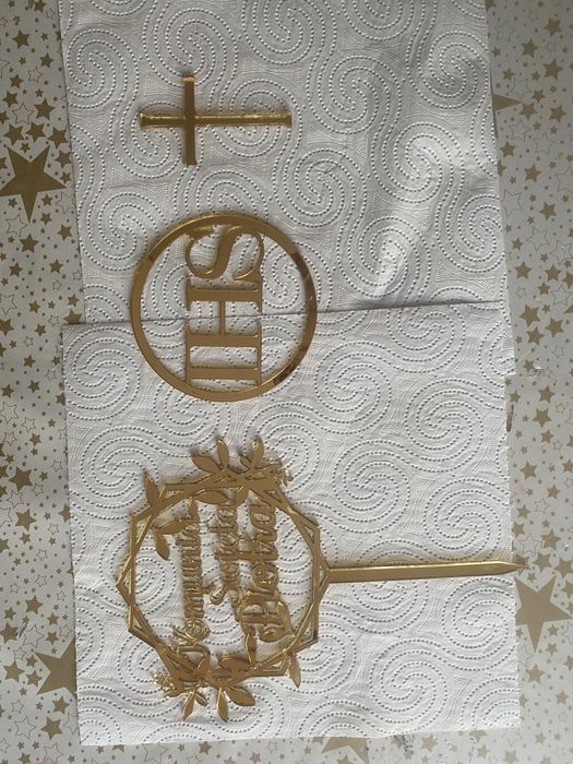 Ozdoby na tort komunijny Piotr