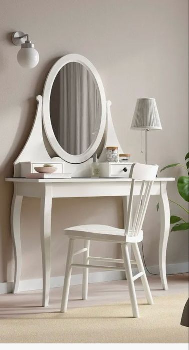 Penteadeira  como nova puxadores rosa bebe