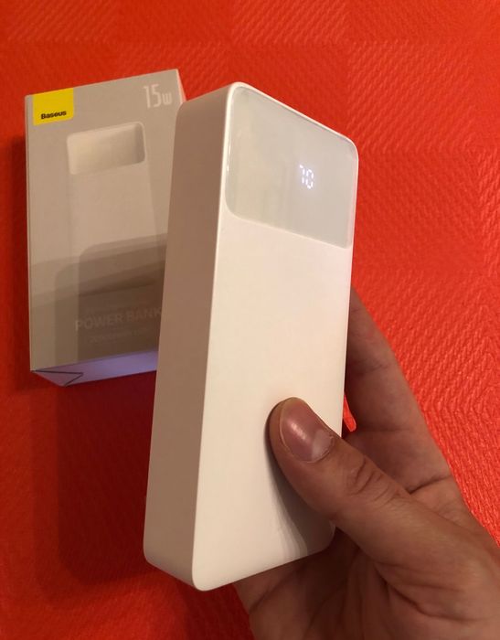 Зовнішній акумулятор 20000 повербанк powerbank Baseus 15w павербанк