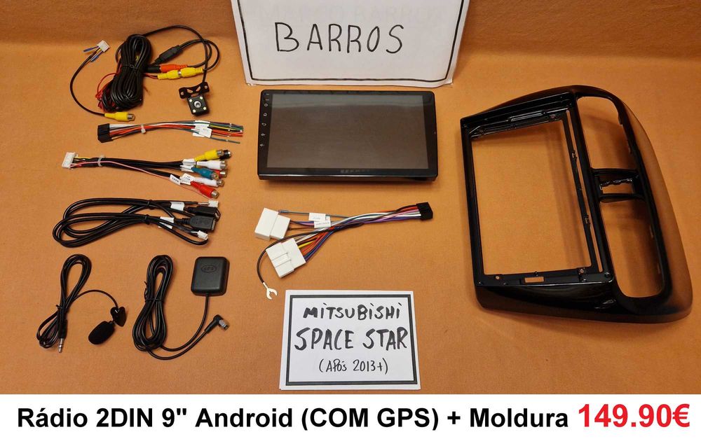 (NOVO) Rádio 2DIN • Mitsubishi SPACE STAR • Android • SpaceStar 4+64GB