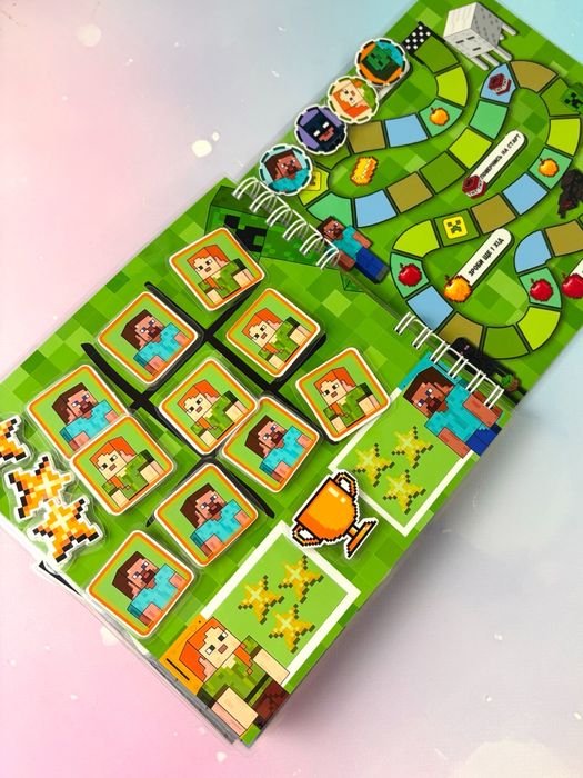 Майнкрафт на липучках ліпучках minecraft гра альбом книжка тока бока