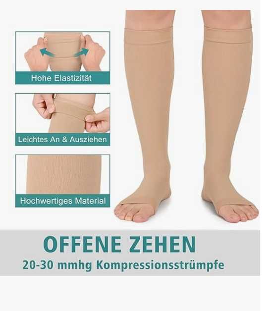Evolyline podkolanówki uciskowe 20-30 mmHg XL 2 pary