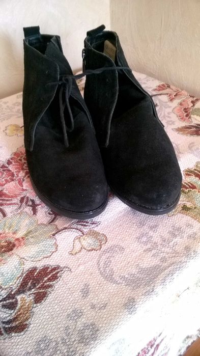 Ботинки замшевые, 37 размер