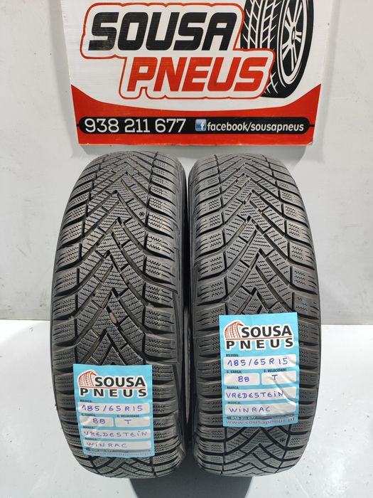 2 pneus semi novos 185-65R15 Vredestein - Oferta dos Portes 80 Euros