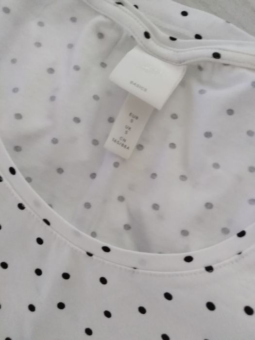 Koszulka w kropki H&m, rozm. S