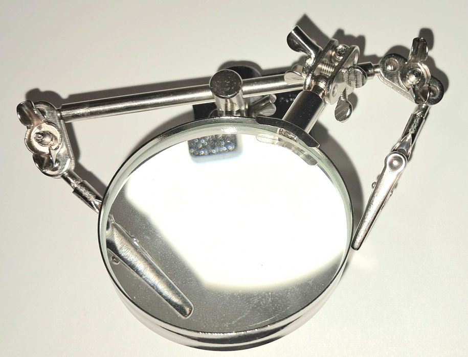 Третья рука штатив держатель для пайки JM-501 Лупа 60мм