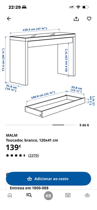 Toucador IKEA como novo