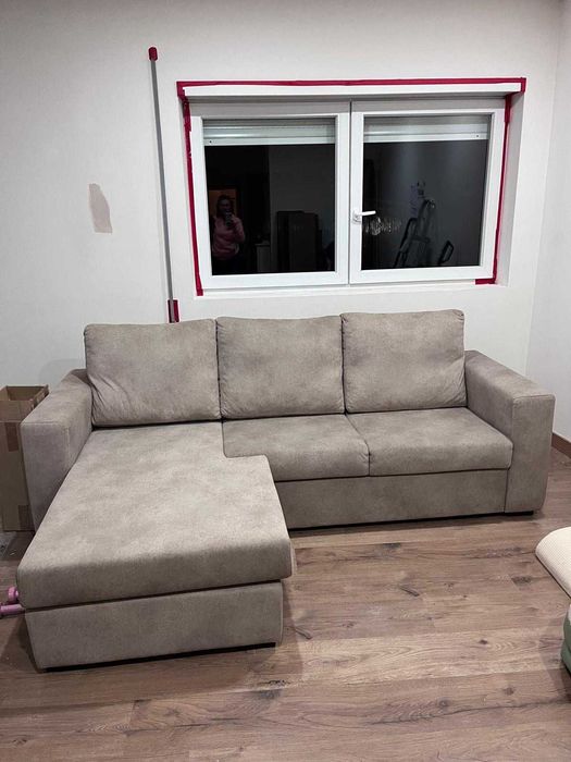 Sofá Chaise Long [1 ano + tecido anti gato]