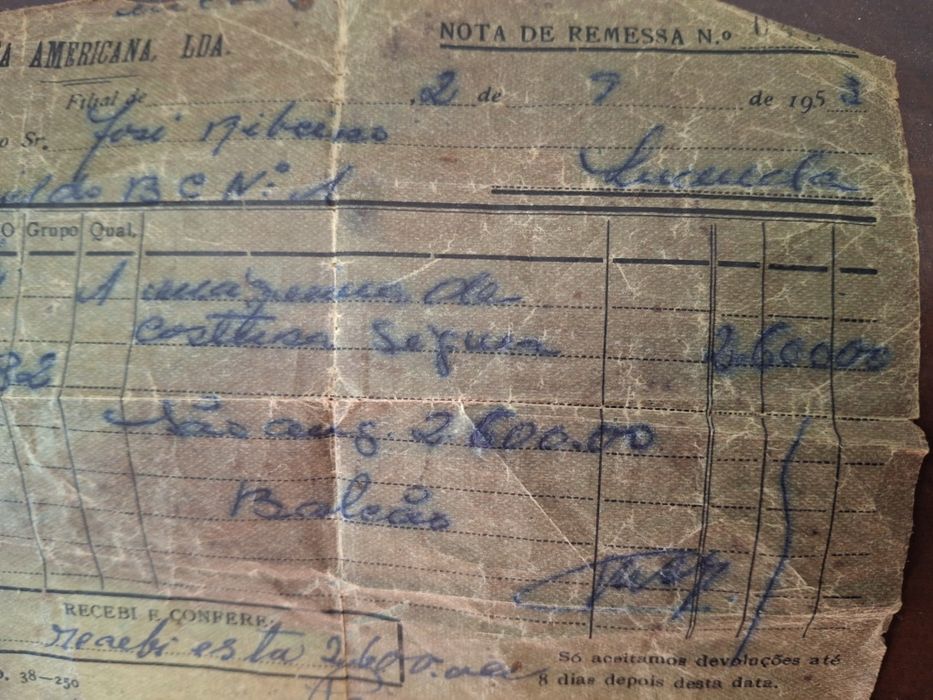 Máquina de costura antiga a Funcionar