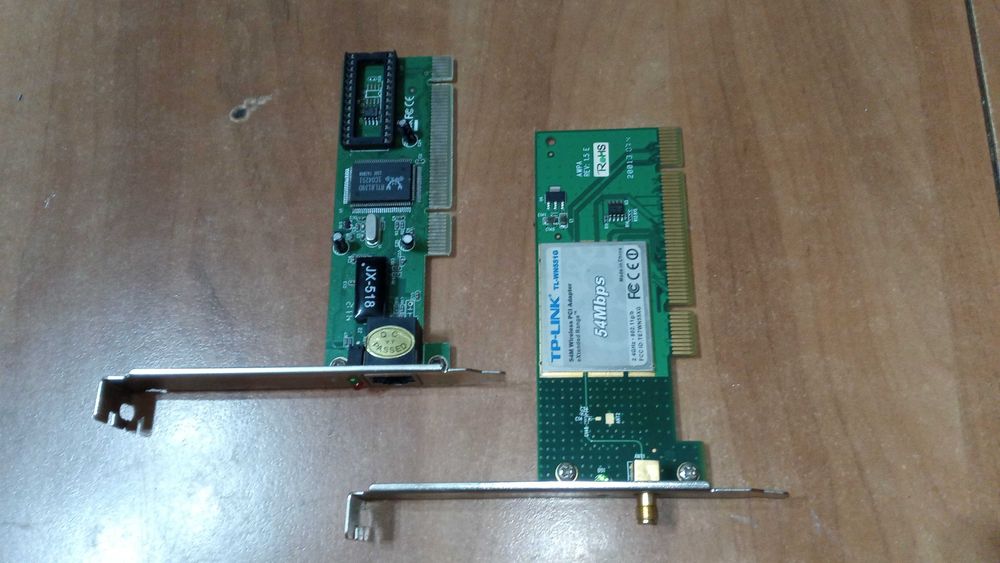 2 karty PCI   WiFi i LAN TP-LINK TL-WN551G i Ralink LAN