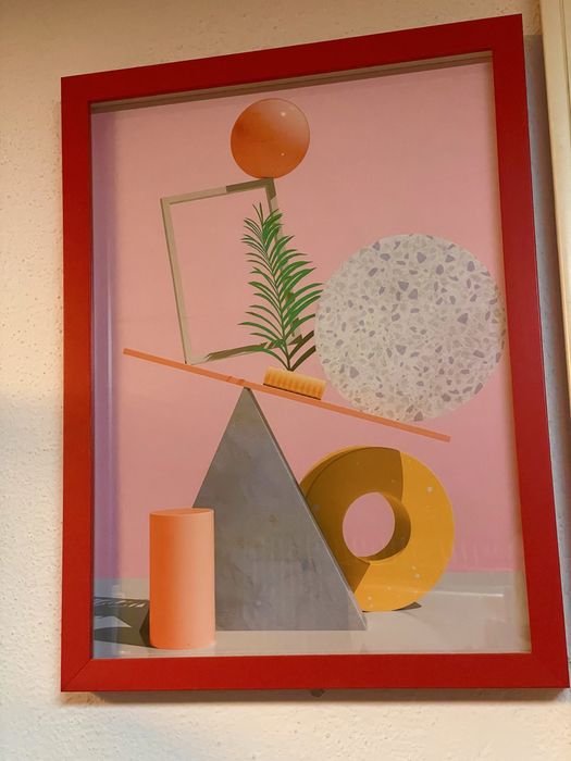 Art Poster Vintage Memphis Design Collection with Frames Pop Cult