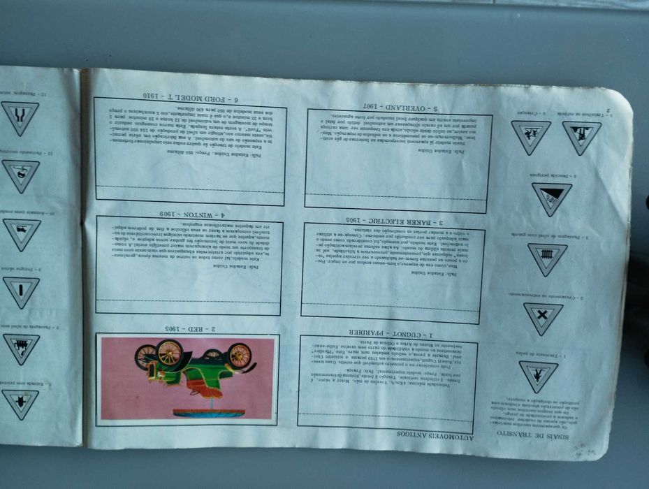 Caderneta de cromos antiga Transportes - Terra, Mar e Ar