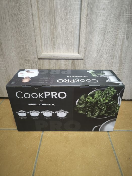 Zestaw garnków Florina CookPro, 8 elementów stal nierdzewna gaz/indukcja