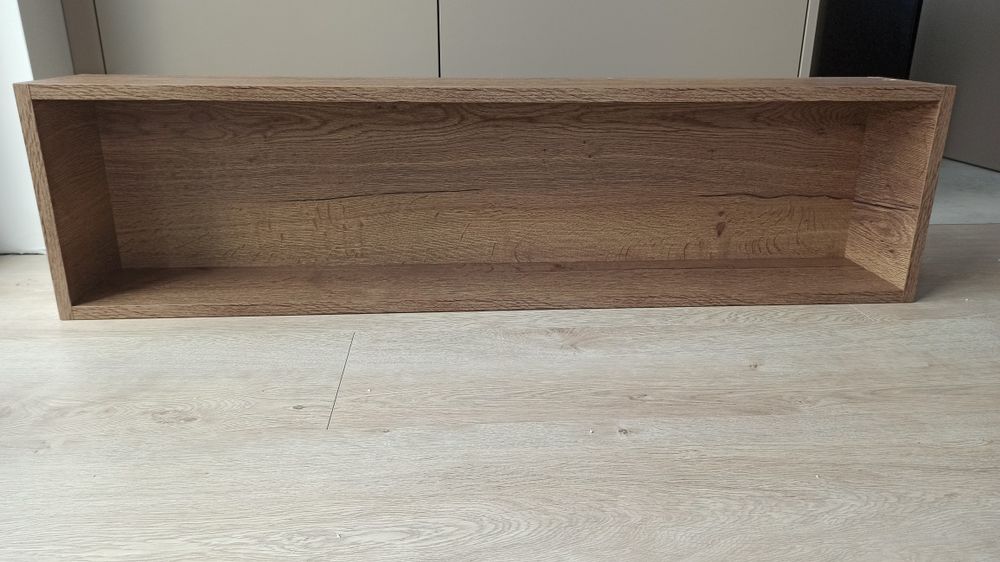 Półka Halifax tabak z frezem na LED 117x30x18.3