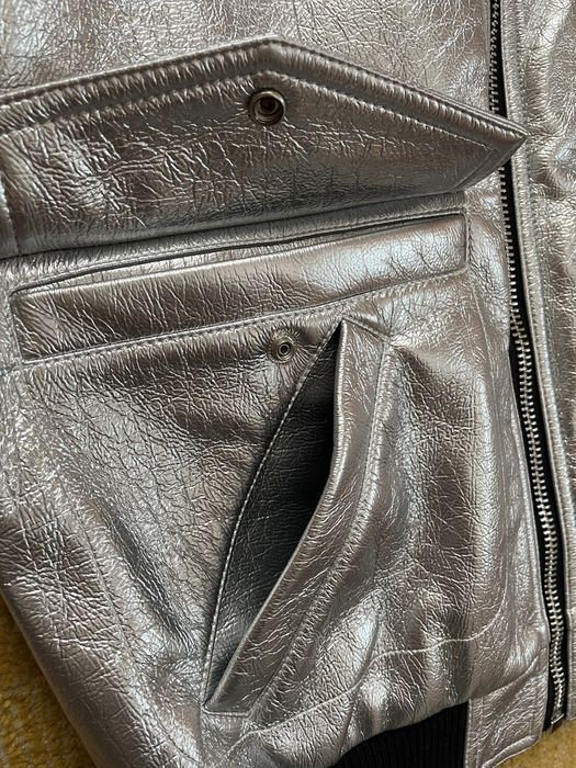 Бомбер Zara Metallic Silver / Серебристая куртка Зара куртка курточка