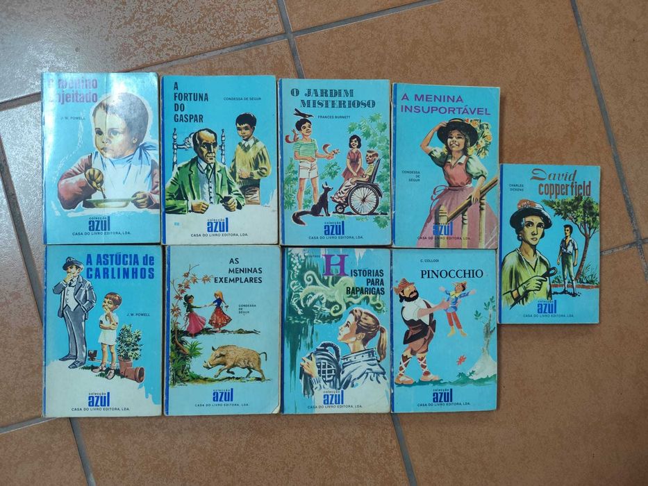 Livros antigos - Coleção azul