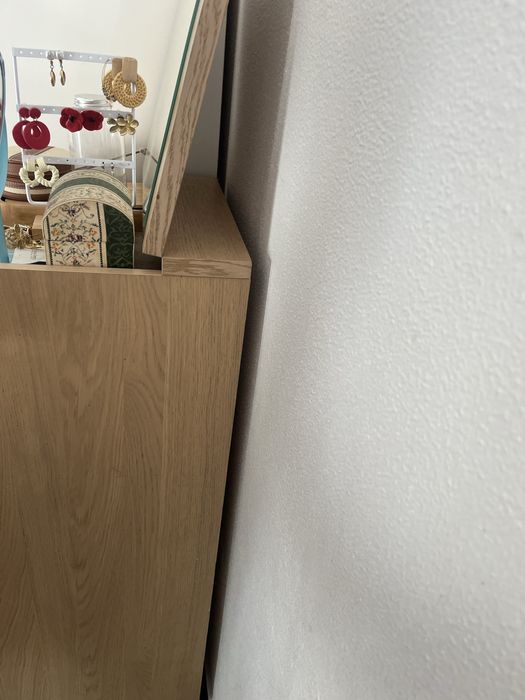 Comoda Malm IKEA com 6 gavetas e velatura com vidro 40x123cm