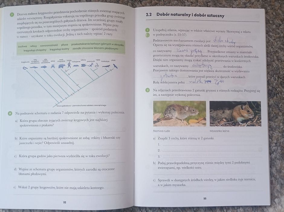 Biologia klasa 8 ćwiczenia