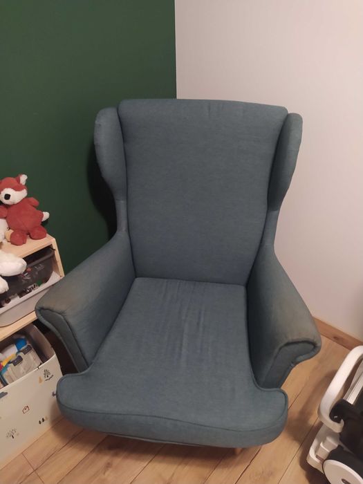 Fotel uszak / fotel do karmienia - szary pokrowiec