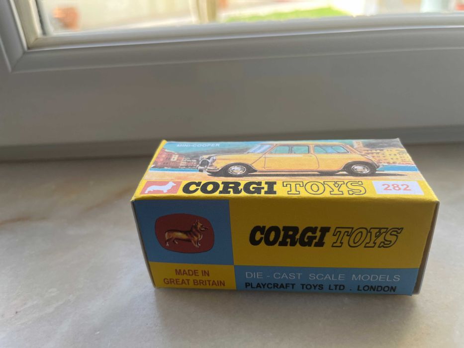 Caixa reprodução (recreation)  Corgi Toys Whizzwheels 282 Mini Cooper