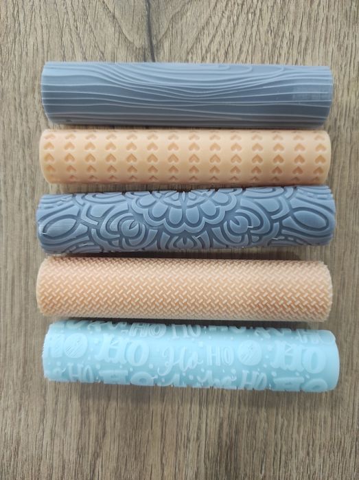 Rolos textura Fimo brincos