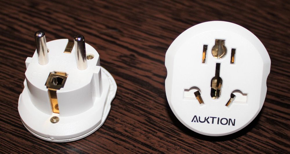 Перехідник Auktion с US/UK/AU на EU вилку (під китайську вилку)