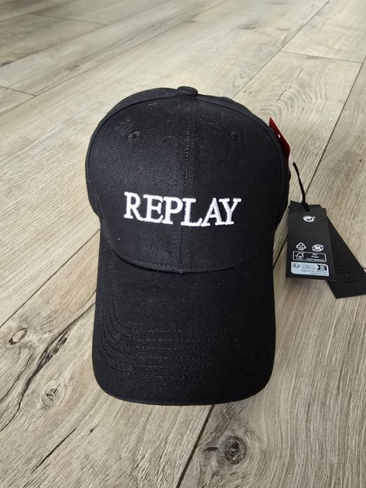 Czarna czapka Replay,Nowa