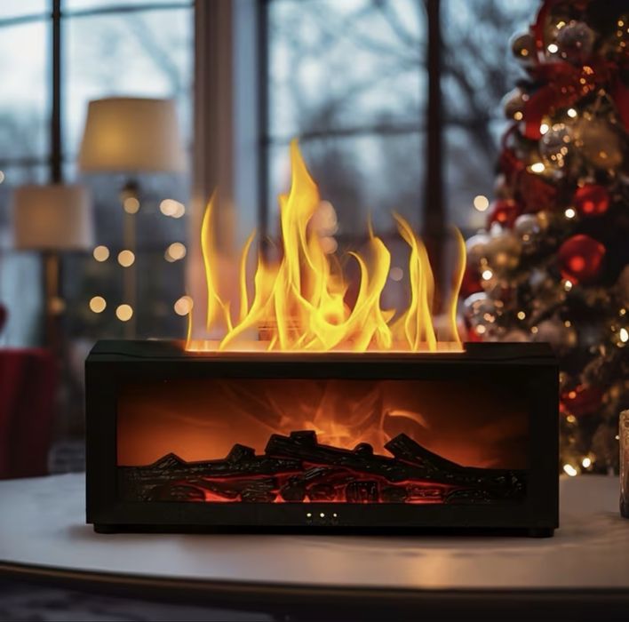 Зволожувач повітря у вигляді каміна з LED-підсвіткою.