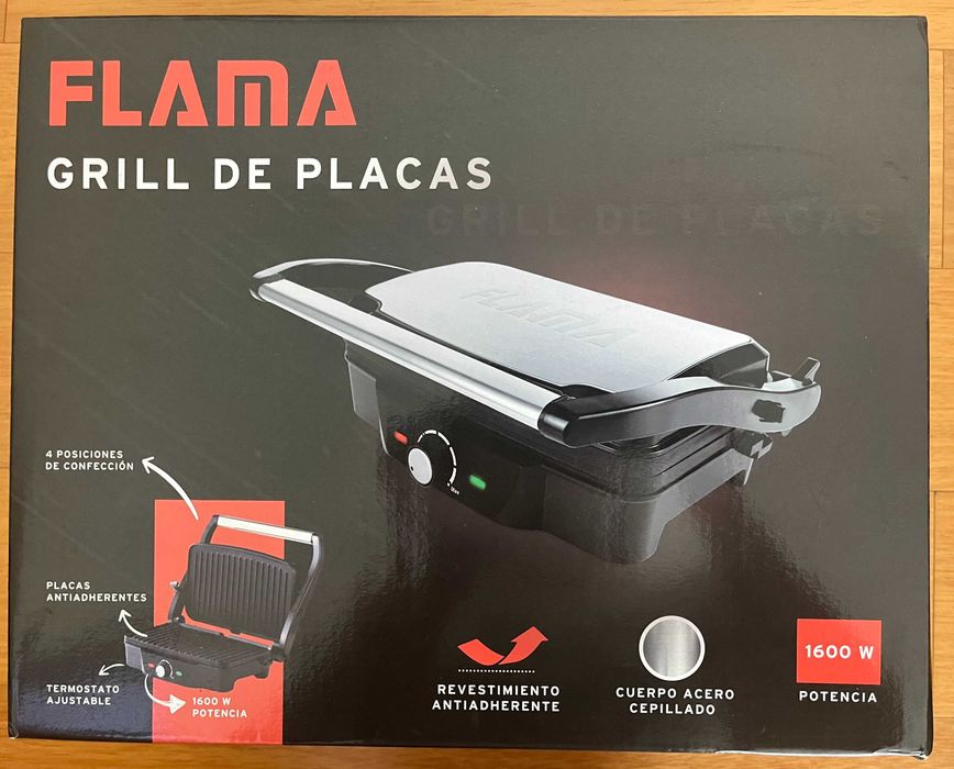 Grelhador de Placas FLAMA 4421FL - 1600 W